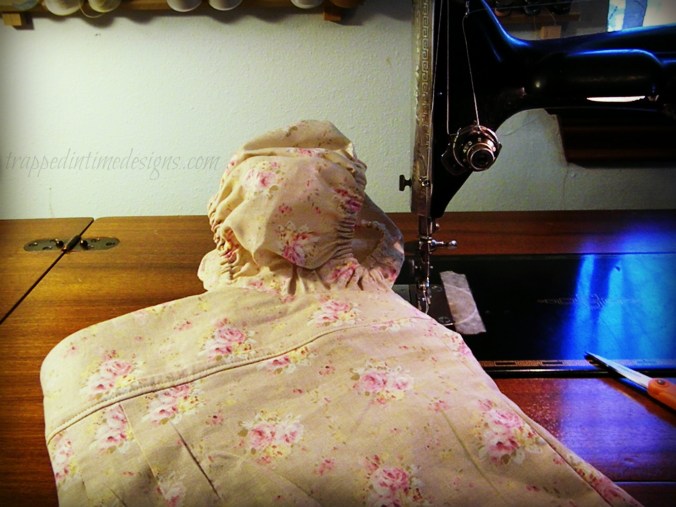 A soft little floral number--totally not the normal style of print I use, but something about it called out to me at the Fabric Store the other day!