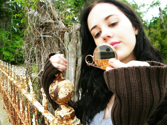 Copper Magnifying Glass by Bayou Glass Arts.  I LOVE THESE!  These are made by a friend of mine, and I've used them in shows, as well as gifted a few of her items to family.  I have a number of her pieces and love each one--so much to love in her shop!