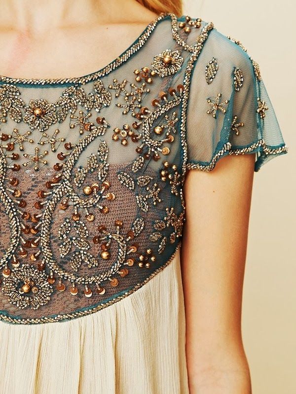 Beaded chiffon