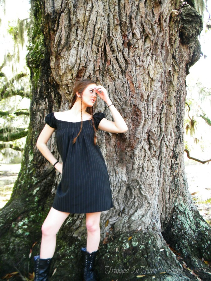 Pinstripe Babydoll Tunic